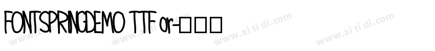 FONTSPRINGDEMO TTFor字体转换